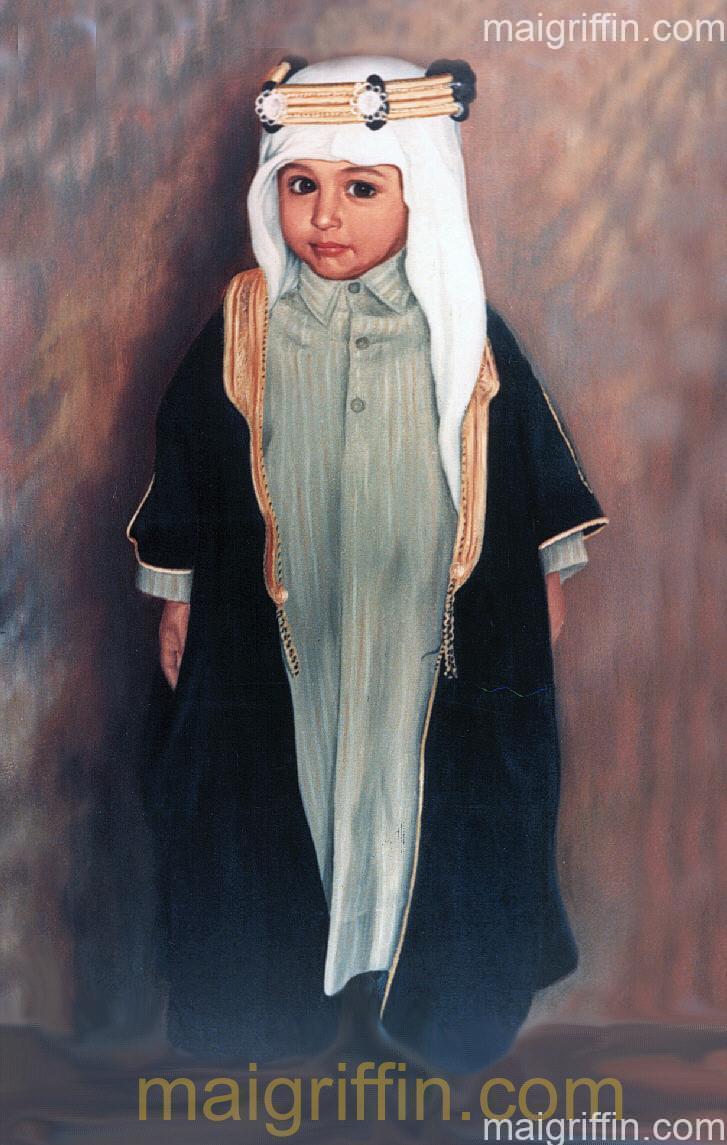 Young member of the Mohannidi family (Qatar c.1985) by Mai Griffin