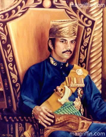 H.M.The Sultan of Brunei c. 1959 - Official Portrait by Mai Griffin