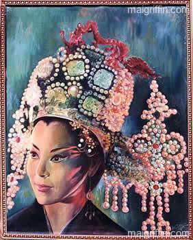 Actress Li Hua Li as Empress Wu Tse-Tien (1963) by Mai Griffin